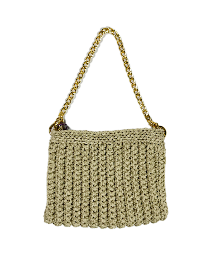 Beige Crochet Paka Mini Bag - Main